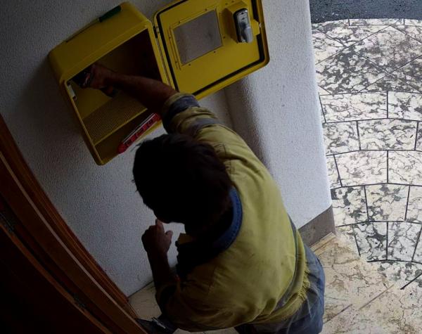 The cabinet requries a code from emergency services (dialling 111)