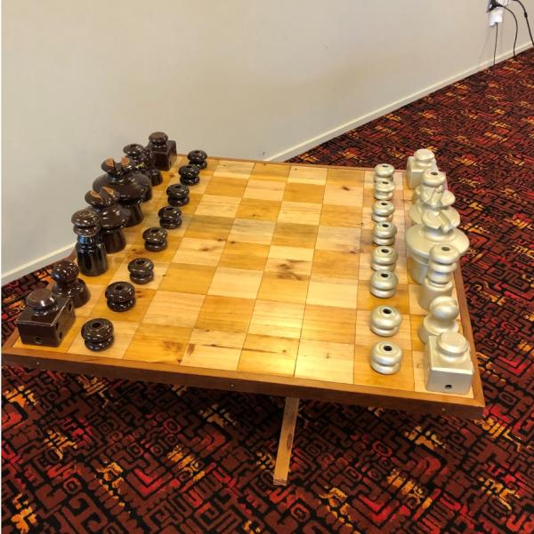 Insulator Chess set made by an Engineer at Electra in Paraparaumu 