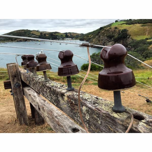 Sharonagh Montrose and Helen Bowater's "Crossed Wires" Sculpture on Waiheke Island.