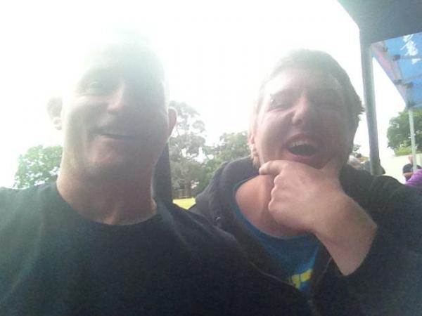 Greg and Simon - 'selfie' chump photo