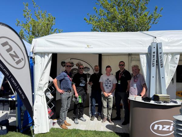 The NZI presence was extended with the team from the factory, L-R David, Brian, Bruce, Brendon, Bradley and Chris