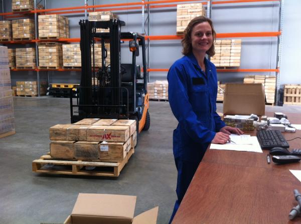 Rebecca in our new Auckland warehouse