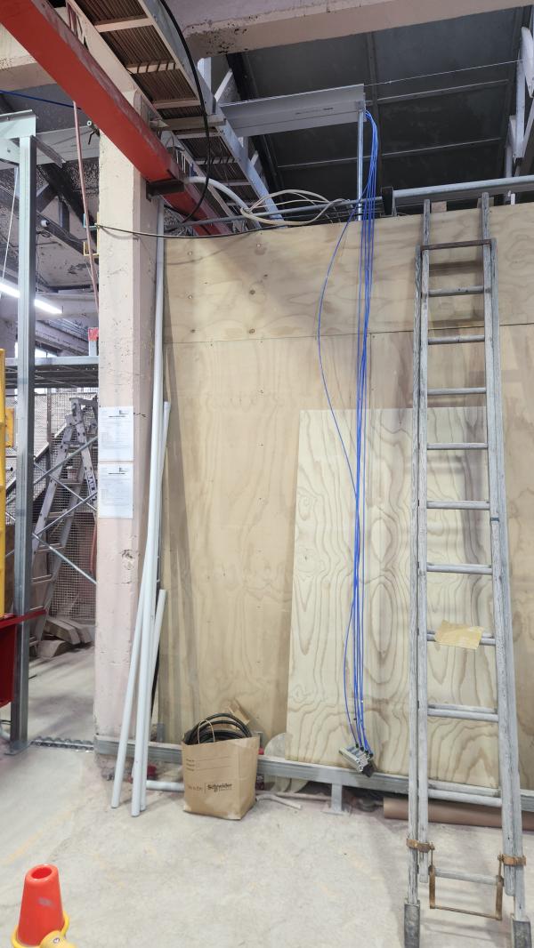 Myriad of control wires and air lines