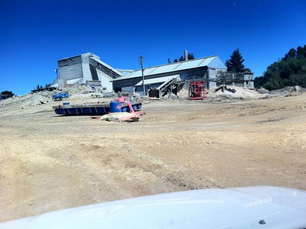 The clay is 'won' by Victory Lime, their depot is at the base of the hill