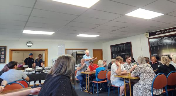 Chris made a small speech