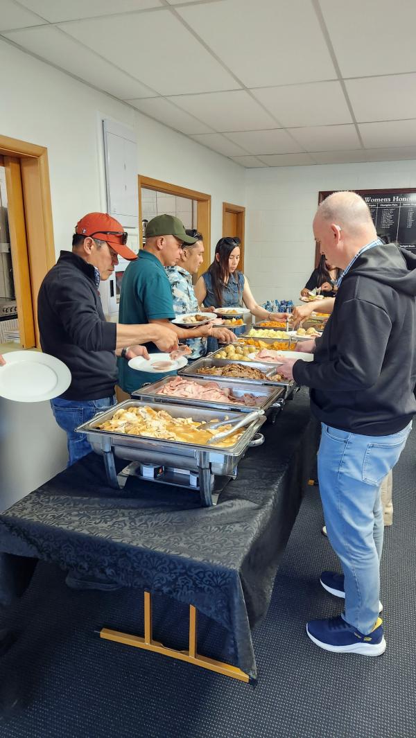 .. and then the food rolled out